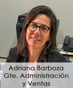 Adriana Barboza, Gte. de Administración y Ventas